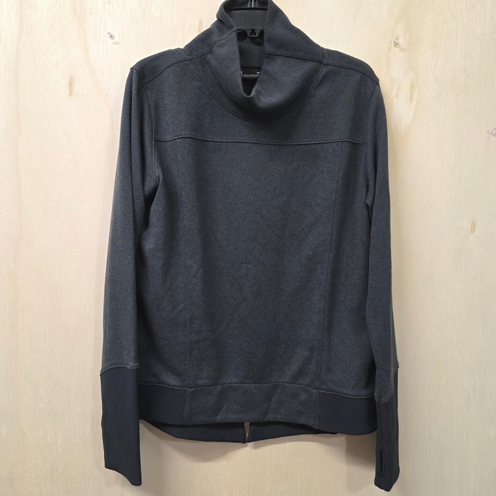 Under Armour ColdGear Women Medium Funnel Neck Sweatshirt Charcoal Grey Pullover